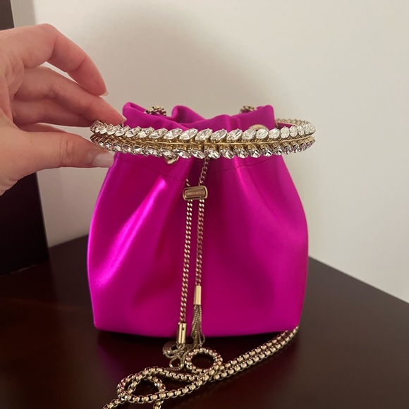 Jimmy Choo pink satin Bon Bon bag - Picture 4 of 5